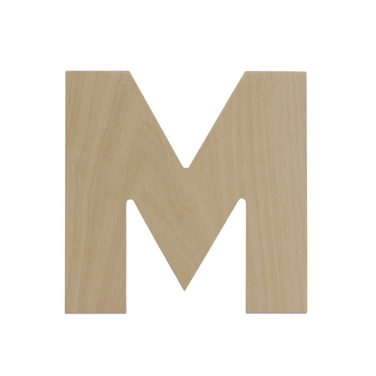 Wooden Letter M 12 inch or 8 inch, Unfinished Large Wood Letters for Crafts | Woodpeckers